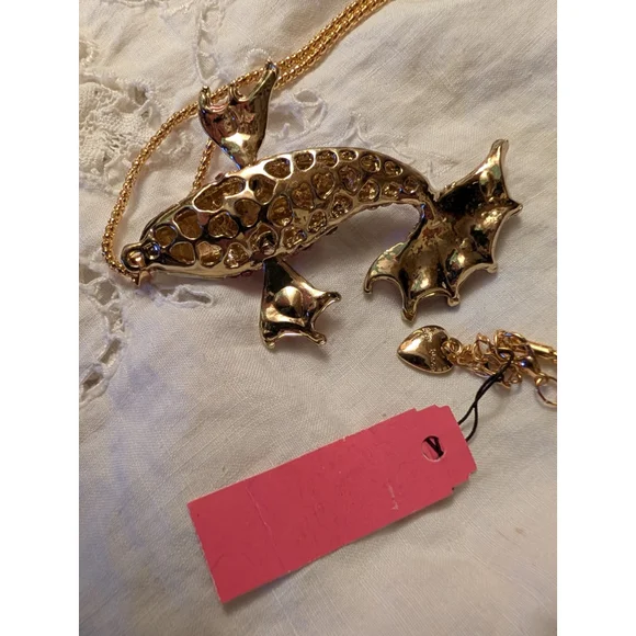 Betsey Johnson Koi Fish Pendant Necklace Y2K Retired Fairycore Cottagecore NWT - Picture 5 of 9